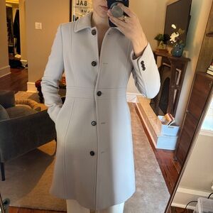 J.Crew Double-Cloth Wool Lady Day Coat w/ Thinsulate nantucket fog